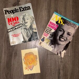 Vintage Lot Marilyn Monroe People Ms. Magazine Blank Greeting Card